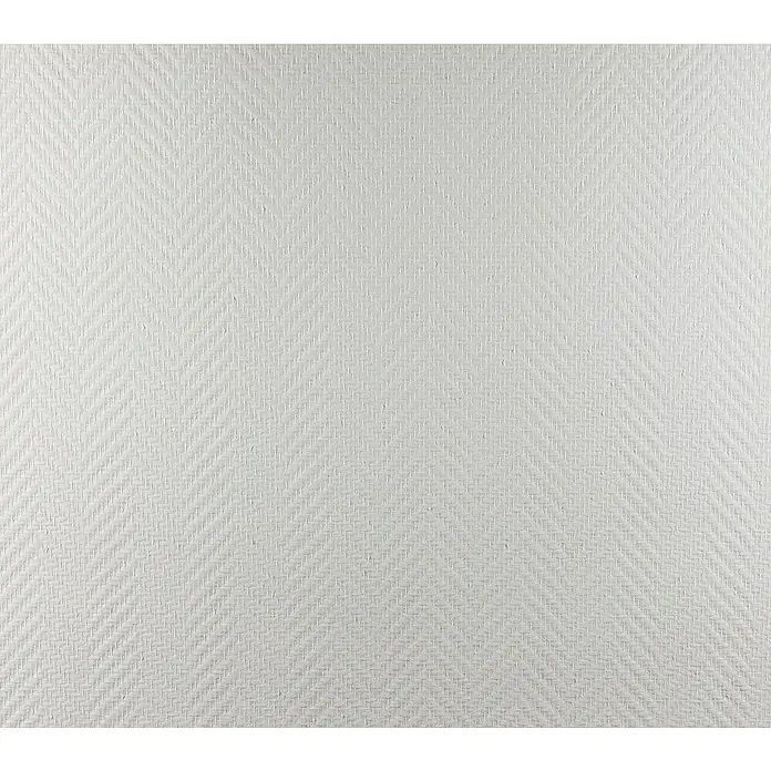 Dutch Wallcoverings Glasvezelbehang Voorgelatext Visgraat 25M - Wit, Weefselstructuur, 25 x 1 m - Close-up