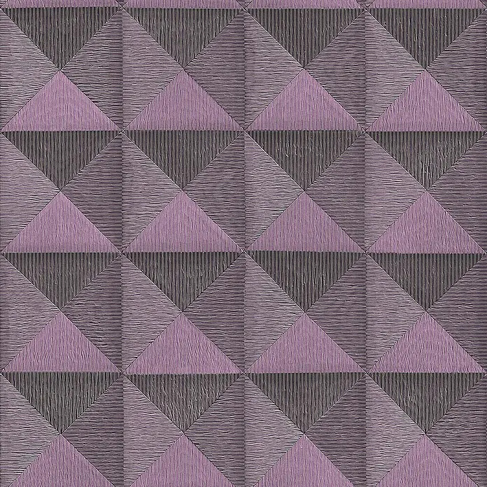 Dutch Wallcoverings Vliesbehang 3D Effect Paars - Paars, 3D-look, 10,05 x 0,53 m - Close-up