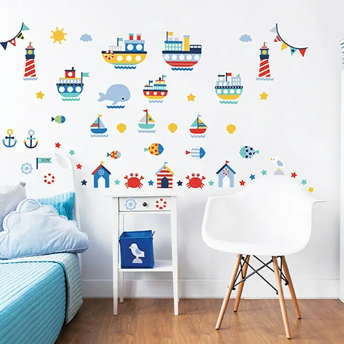 Walltastic Muursticker Set Nautical 64 Stickers - Decoratieve sticker - Sfeeropname