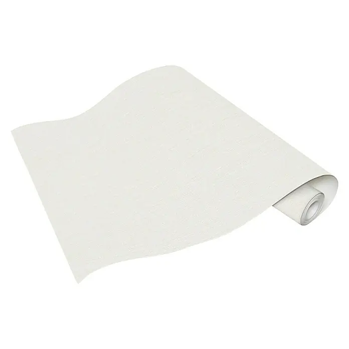 Dutch Wallcoverings Vliesbehang Uni Beige 10034-02 - Beige, Uni, 10,05 x 0,53 m - Diagonaal zicht