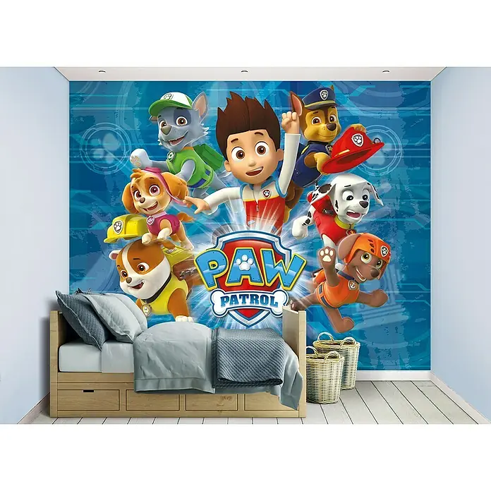 Walltastic Fotobehang Paw Patrol - 12-delig, 244 x 305 cm - Sfeeropname