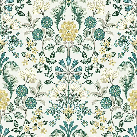 Dutch Wallcoverings  Vliesbehang Bloem Groen/Geel