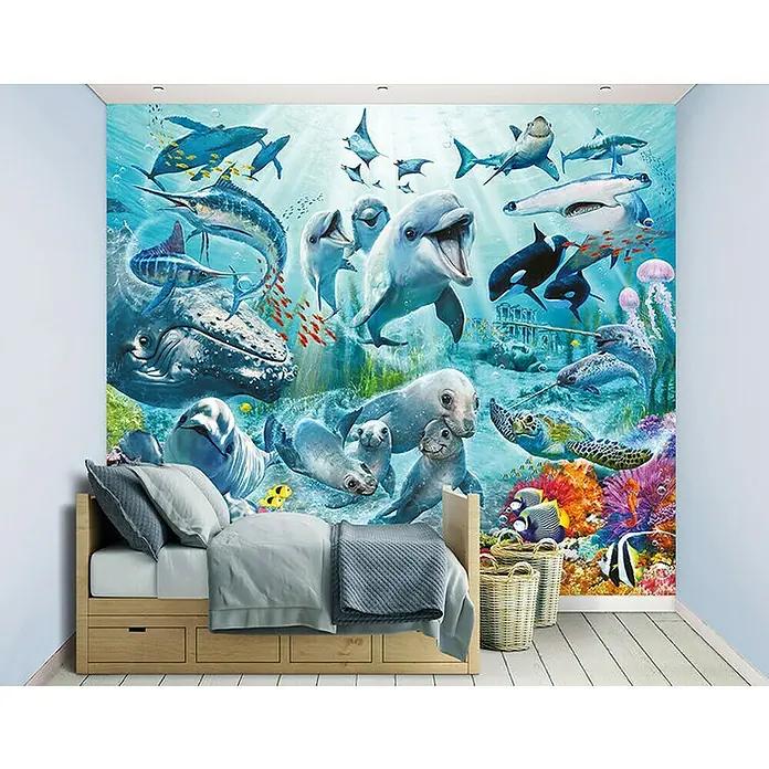 Walltastic Fotobehang Under the Sea - 12-delig, 244 x 305 cm - Sfeeropname