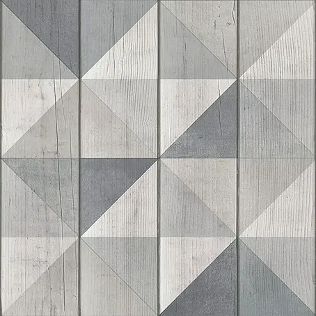 Dutch Wallcoverings  Vliesbehang Blok Driehoek grijs