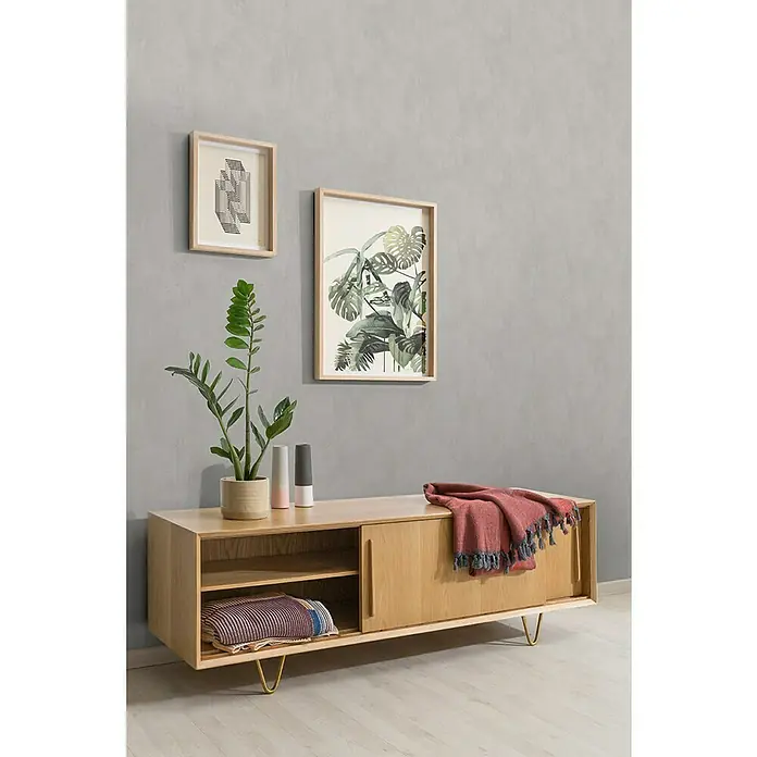 Dutch Wallcoverings Vliesbehang Chalk Grijs - Grijs, Uni, 10,05 x 0,53 m - Sfeeropname