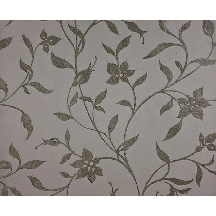 Dutch Wallcoverings Vliesbehang Tak Grijs/Beige - Grijs/Beige, Gebloemd, 10,05 x 0,53 m - Close-up