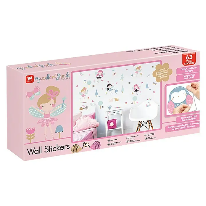 Walltastic Muursticker Set Fairies 63 Stickers - Decoratieve sticker - Diagonaal zicht