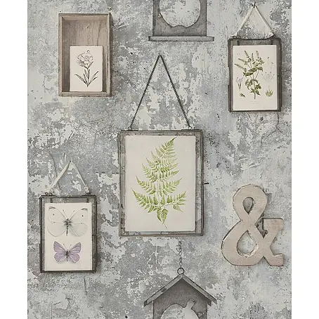 Dutch Wallcoverings  Vliesbehang Lijstjes Grijs