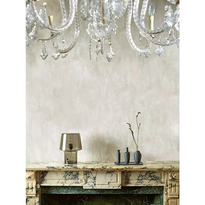 Dutch Wallcoverings Vliesbehang Beton Beige - Beige, Betonlook, 10,05 x 0,53 m - Sfeeropname