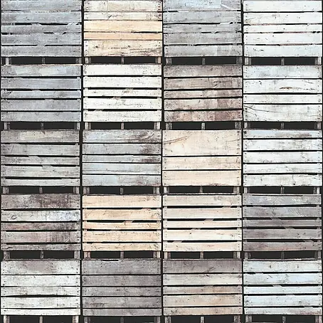 Dutch Wallcoverings  Vliesbehang Kisten Grijs