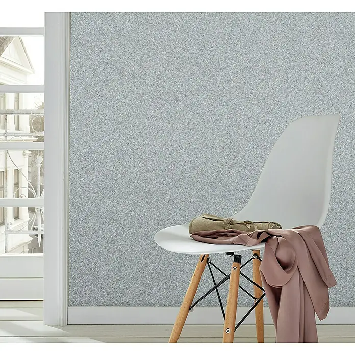 Dutch Wallcoverings Vliesbehang Idea of Art Uni Grijs - Grijs, Uni, 10,05 x 0,53 m - Sfeeropname
