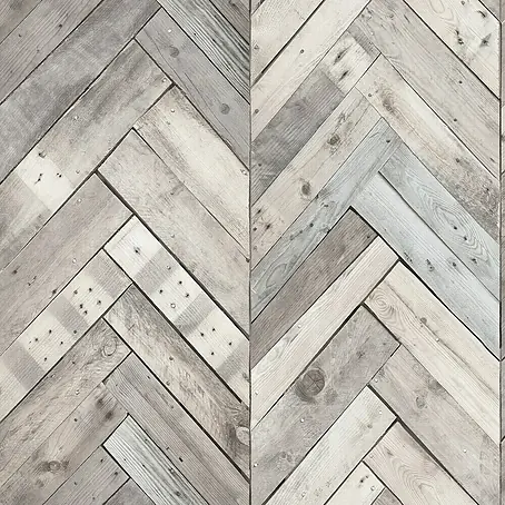 Dutch Wallcoverings  Vliesbehang Hout/Visgraat Grijs