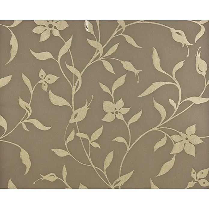 Dutch Wallcoverings Vliesbehang Tak Bruin/Beige - Bruin/Beige, Gebloemd, 10,05 x 0,53 m - Close-up