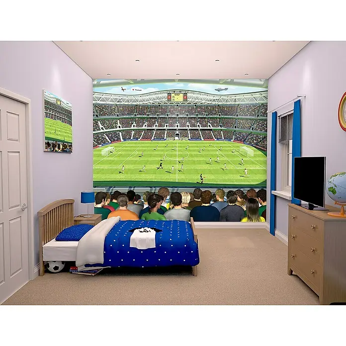 Walltastic Fotobehang Football Crazy - 12-delig, 244 x 305 cm - Sfeeropname