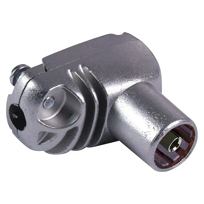 Televés Conector coaxial CEI hembra - Conector CEI hembra, Metal niquelado - Vista angular