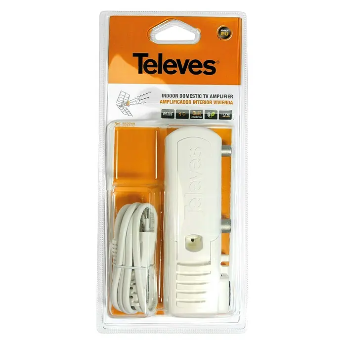 Televés Amplificador de vivienda CEI - 50 Hz - 60 Hz, Blanco - Vista frontal