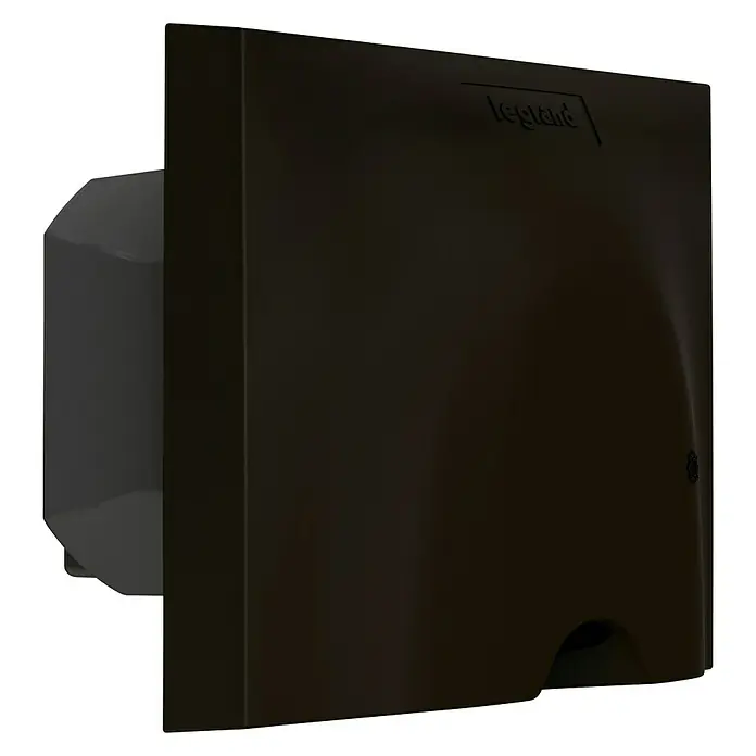 Legrand Valena Next Pasacables - Negro, Diámetro: 12 cm - Vista angular