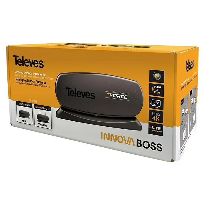 Televés Antena Innova Boss - Largo: 10 cm, Negro - Vista angular