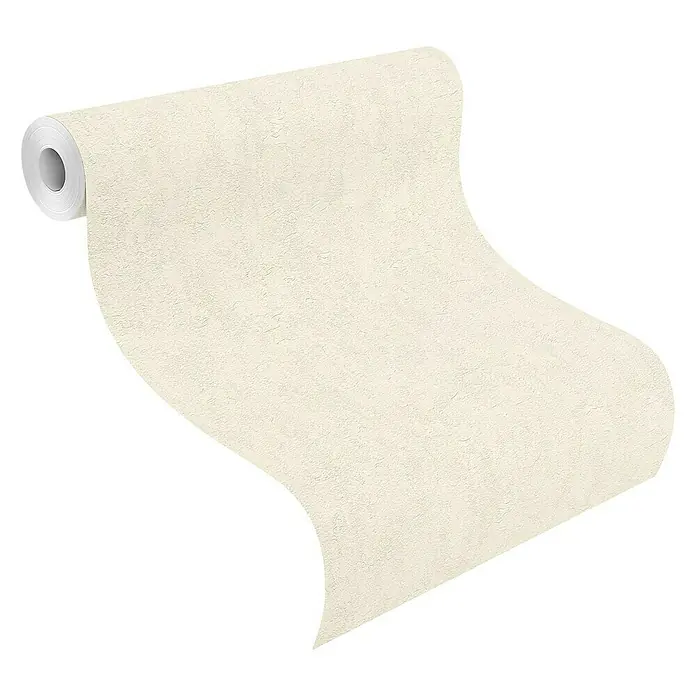 Rasch Vliestapete Andy Wand - Weiß, Uni, 10,05 x 0,53 m - Diagonale Ansicht