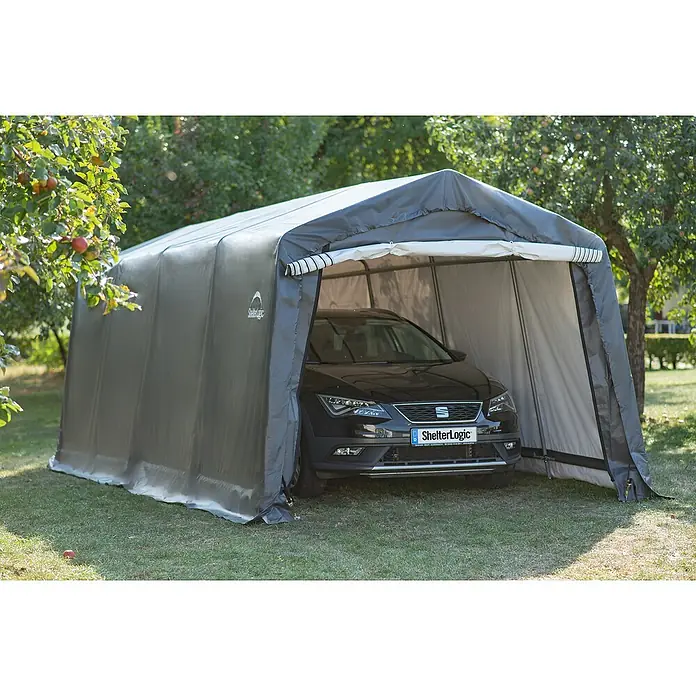ShelterLogic Garaža - 610 x 300 x 240 cm, Plastika - Proizvod u upotrebi