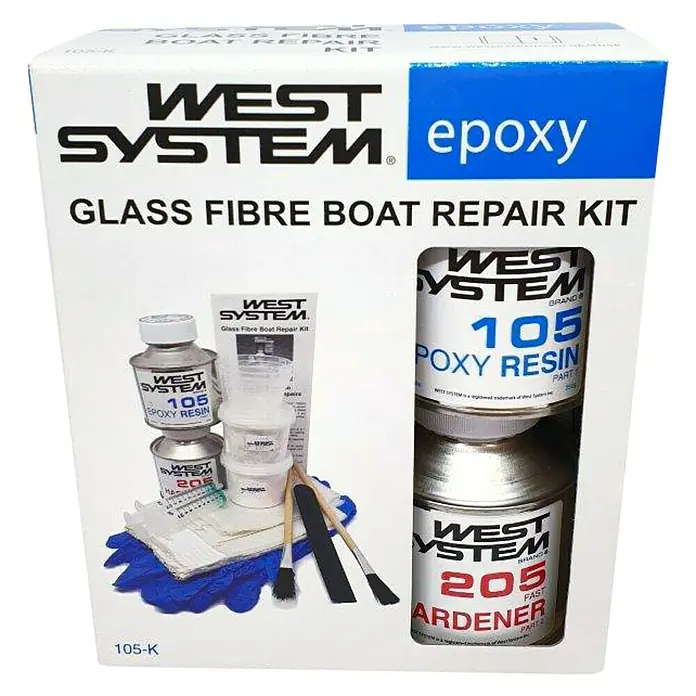 West System Polyester-reparatieset Glas Vezel - Met verharder 205 - Vooraanzicht