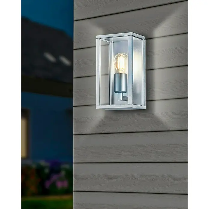 Trio Leuchten Außenwandleuchte - 60 W, Silber, IP44 - Anwendungsbeispiel