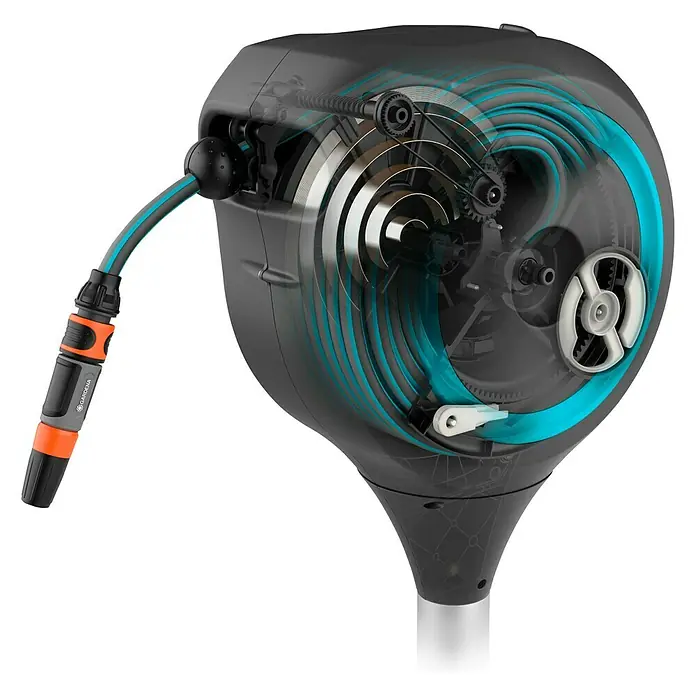 Gardena Motalica za vrtno crijevo Rollup S - Plastika, Duljina: 23,5 cm, Promjer crijeva: 13 mm (½″) - Dijagonalni pogled