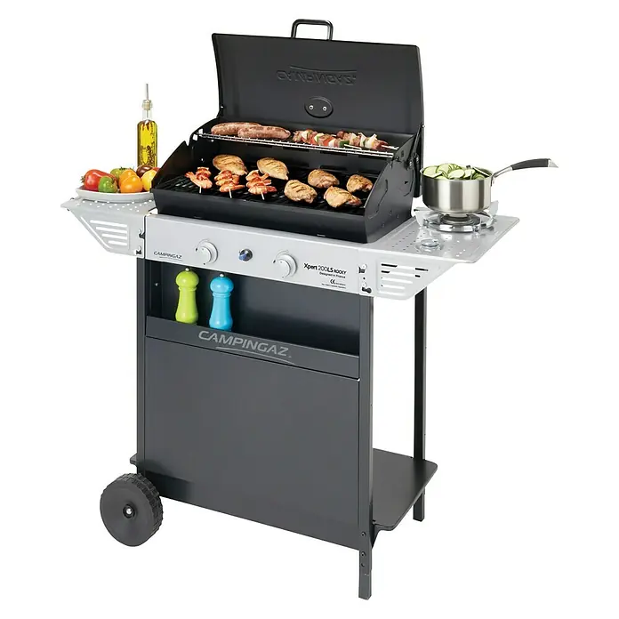 Barbacoa de gas XPERT 200 LS Rocky - Número de quemadores: 2, 7.100 W - Vista angular