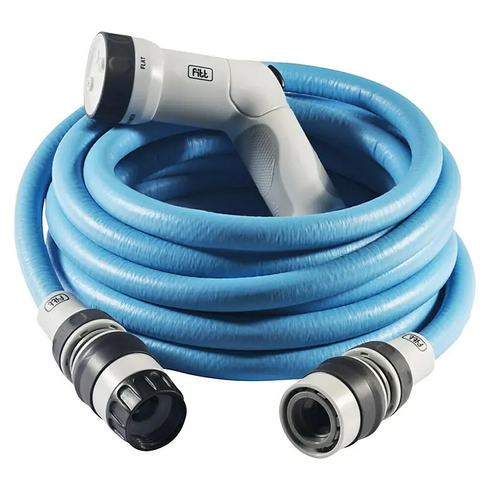 Fitt Manguera para jardín Ikon - Largo: 15 m, Diámetro tubo flexible: 15 mm, Azul - Vista angular