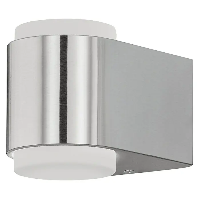 Eglo LED-Außenwandleuchte Briones - 6 W, Edelstahl, IP44 - Diagonale Ansicht