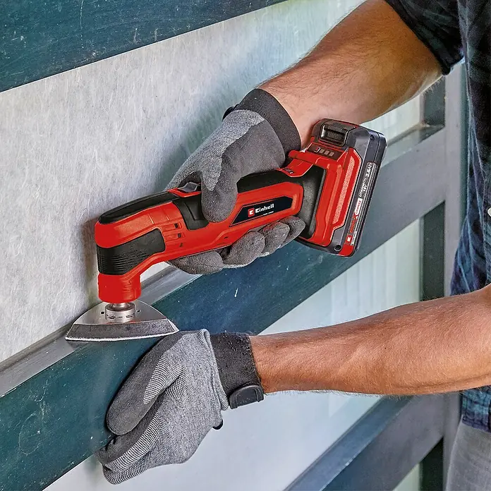 Einhell Power X-Change Aku višenamjenski alat TE-MG 18-Li Solo - 18 V, Bez akumulatora, Kut oscilacija: 3,2° - Proizvod u upotrebi