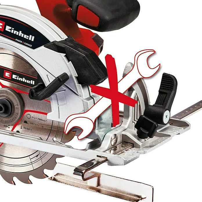 Einhell Power X-Change Akumulatorska kružna pila TE-CS 18/165-1 Li - 18 V, Bez akumulatora, Broj okretaja pri praznom hodu: 4.200 okr/min, List pile: Ø 165 mm - Detaljan prikaz