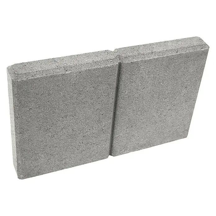 Rubnjak - 40 x 5 x 25 cm, Sive boje, Beton - Dijagonalni pogled