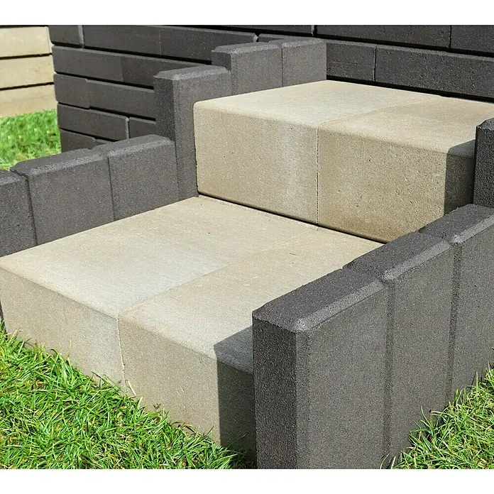 Kameni stup - 12,5 x 6 x 25 cm, Antracit, Beton - Proizvod u upotrebi