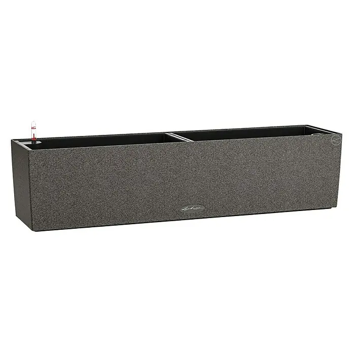 Lechuza Balconera Balkonkasten Stone - Max. Außenlänge: 79 cm, Graphit - Diagonale Ansicht