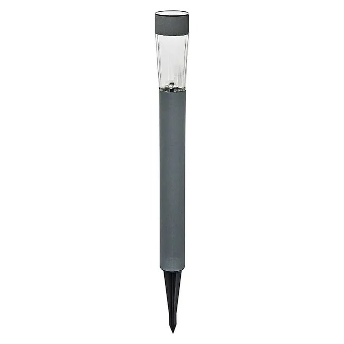 BAUHAUS Solarleuchten-Set Premium - Grau, 2 Stk., Ø x H: 7,5 x 77 cm - Vorderansicht