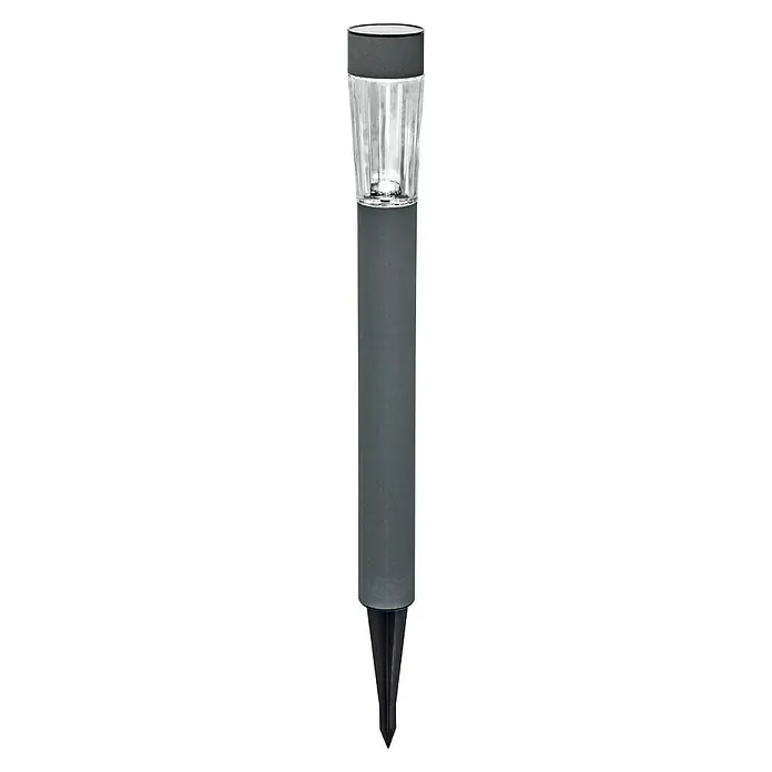 BAUHAUS Set solarnih svjetiljki - Sive boje, 2 Kom., Ø x V: 7,5 x 77 cm - Pogled sprijeda
