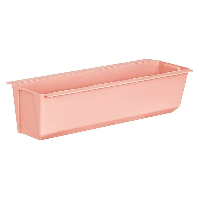 Geli Pflanzkasten-Einsatz Easy - Außenmaß (L x B x H): 37 x 10 x 10 cm, Kunststoff, Rosa - Diagonale Ansicht