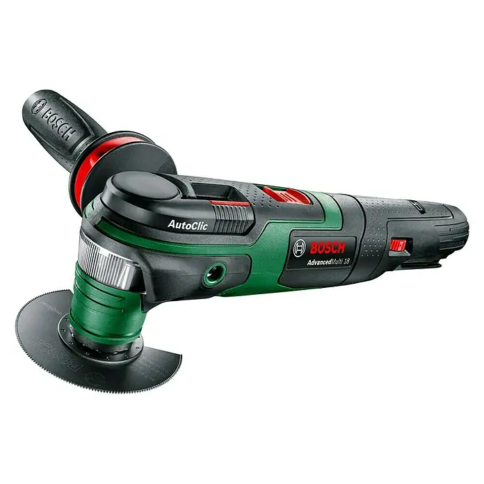 Bosch 18 V Power for All Multiherramienta de batería Advanced Multi 18 - 18 V, Sin batería, Número de revoluciones de marcha en vacío: 10.000 r.p.m. - 20.000 r.p.m. - Vista angular
