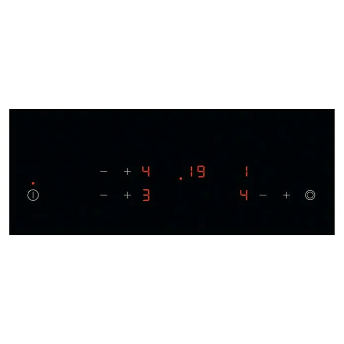 Zanussi Placa de cocción vitrocerámica ZHRN638K - Zonas de cocción: 3 ud., Indicador de calor residual, Vitrocerámica - Vista descendente