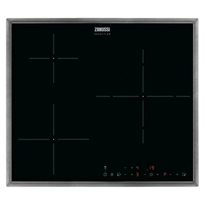 Zanussi Placa de inducción ZITN633X - Zonas de cocción: 3 ud., Touch-Control - Vista frontal