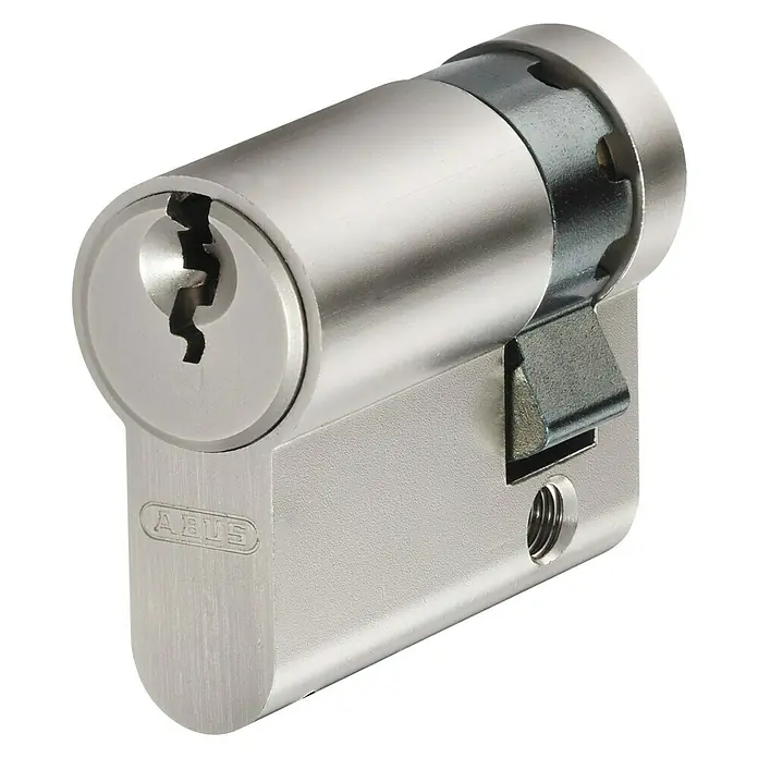 Abus Profilzylinder E20 NP - Baulänge innen: 10 mm, Baulänge außen: 30 mm, Anzahl Schlüssel: 3 Stk. - Diagonale Ansicht