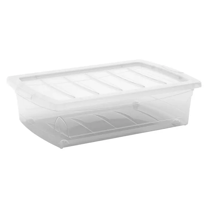 KIS Aufbewahrungsbox Spinning Box XL - L x B x H: 77 x 58,5 x 17,5 cm, 56 l, Transparent - Diagonale Ansicht