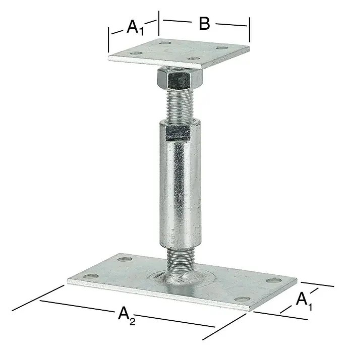 Vormann Stützenschuh - L x B x H: 150 x 80 x 60 mm, Stahl, Verzinkt