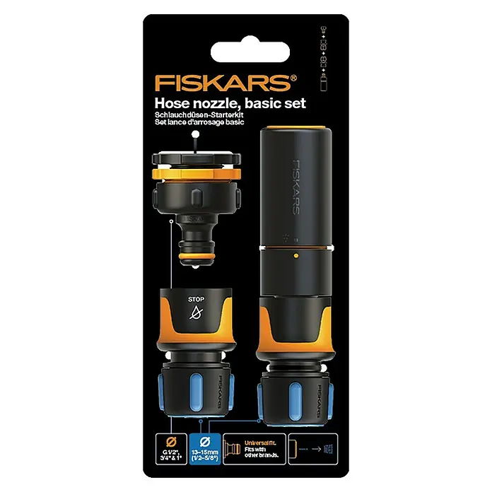 Fiskars Schlauchanschluss-Set - Größe: ¾″ - Vorderansicht