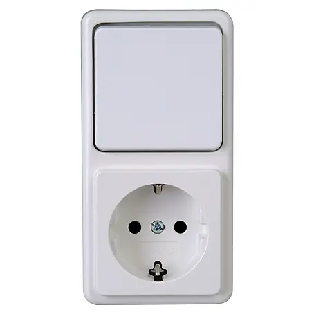 Kopp  Combinatie wandcontactdoos/schakelaar