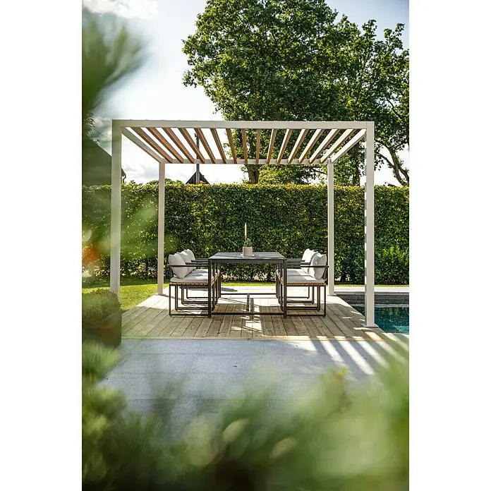 SENSUM Gartentisch Askeby - L x B: 210 x 100 cm, Duraboard®, Schwarz - Stimmungsaufnahme