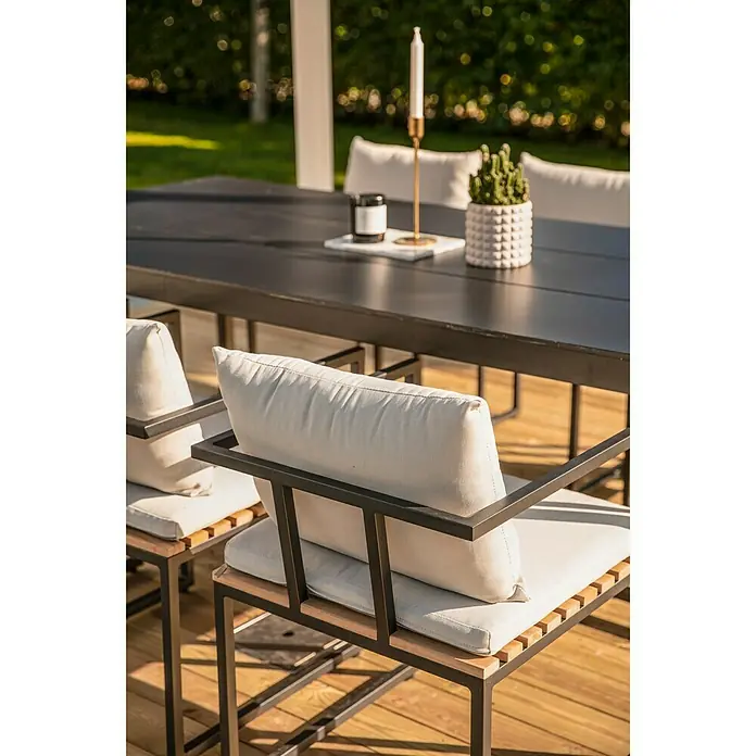 SENSUM Vrtni stol Sensum Askeby - D x Š: 210 x 100 cm, Duraboard, Crne boje - Detaljan prikaz