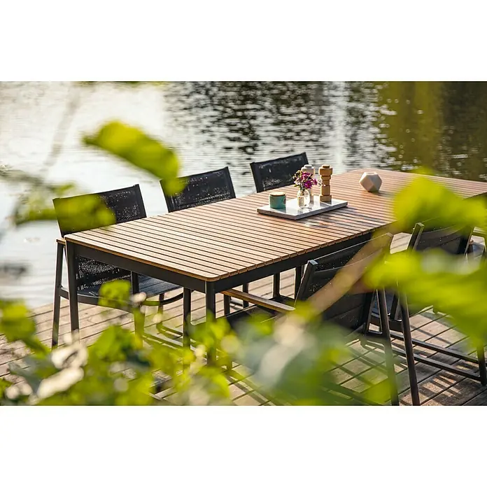 SENSUM Gartentisch Bergby - L x B: 220 x 90 cm, Eukalyptus - Stimmungsaufnahme