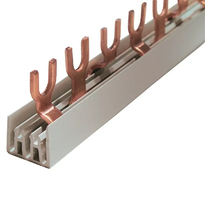 Gabelschiene Universal - 3-phasig, 10 mm², 210 mm - Detailaufnahme